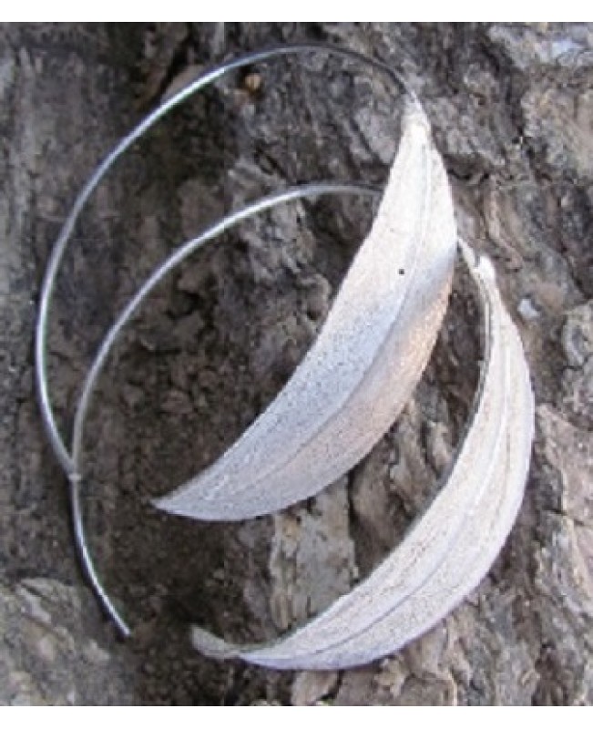 Hoop  Leaf Earring